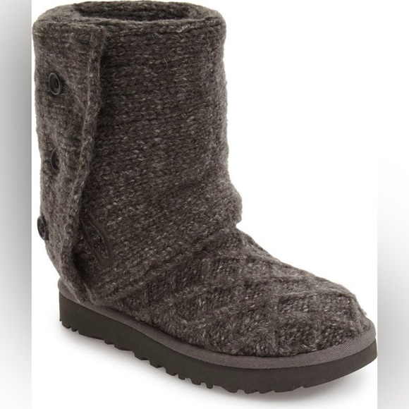 Women’s UGG Lattice Cardy Gray Boots Size 9 - Picture 2 of 9